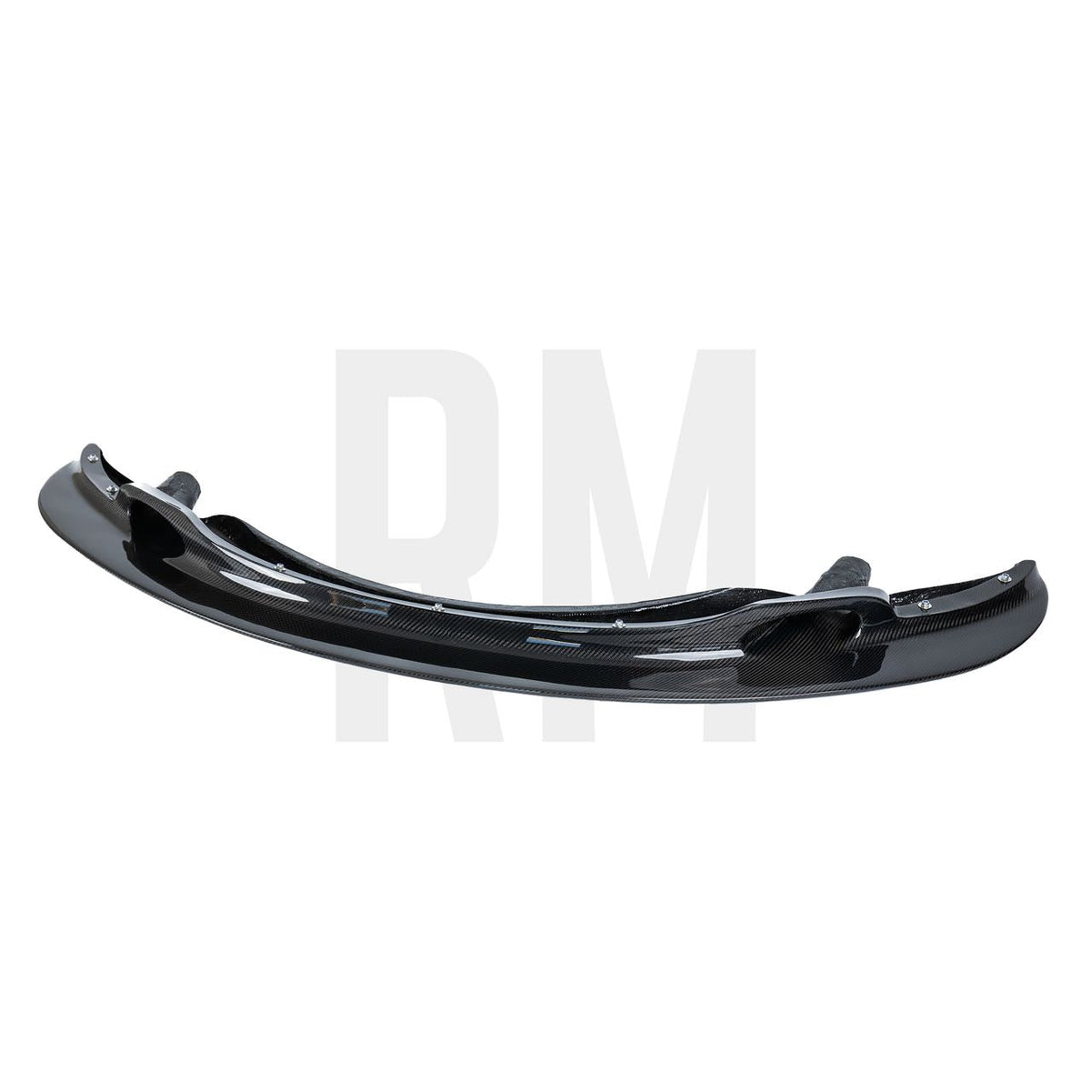 Ridgeline Motorsport E9X M3 GT4 V1 front splitter spoiler mounted on a car for improved aerodynamics and sporty appearance.