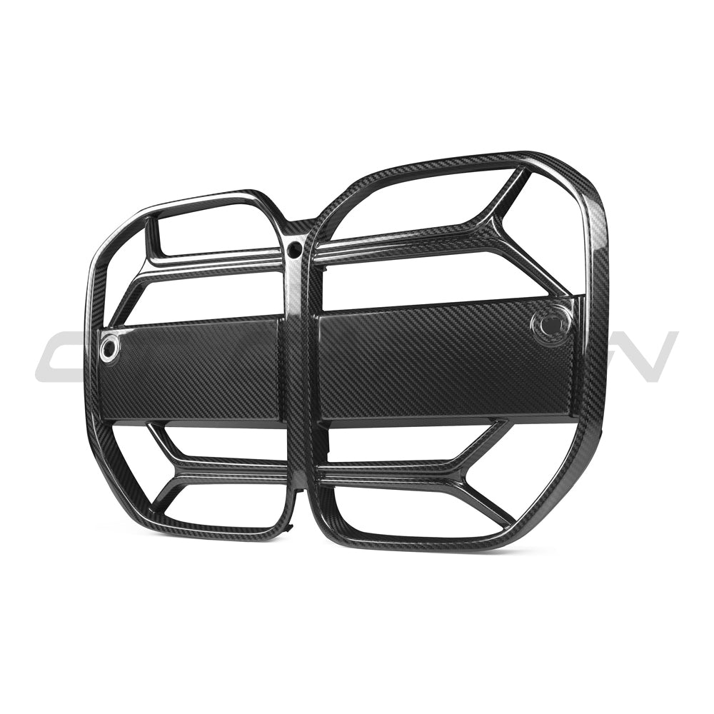 BMW 4 Series G22/G23 carbon fibre CSL grille by CT Carbon, sleek aerodynamic grille without active cooling.