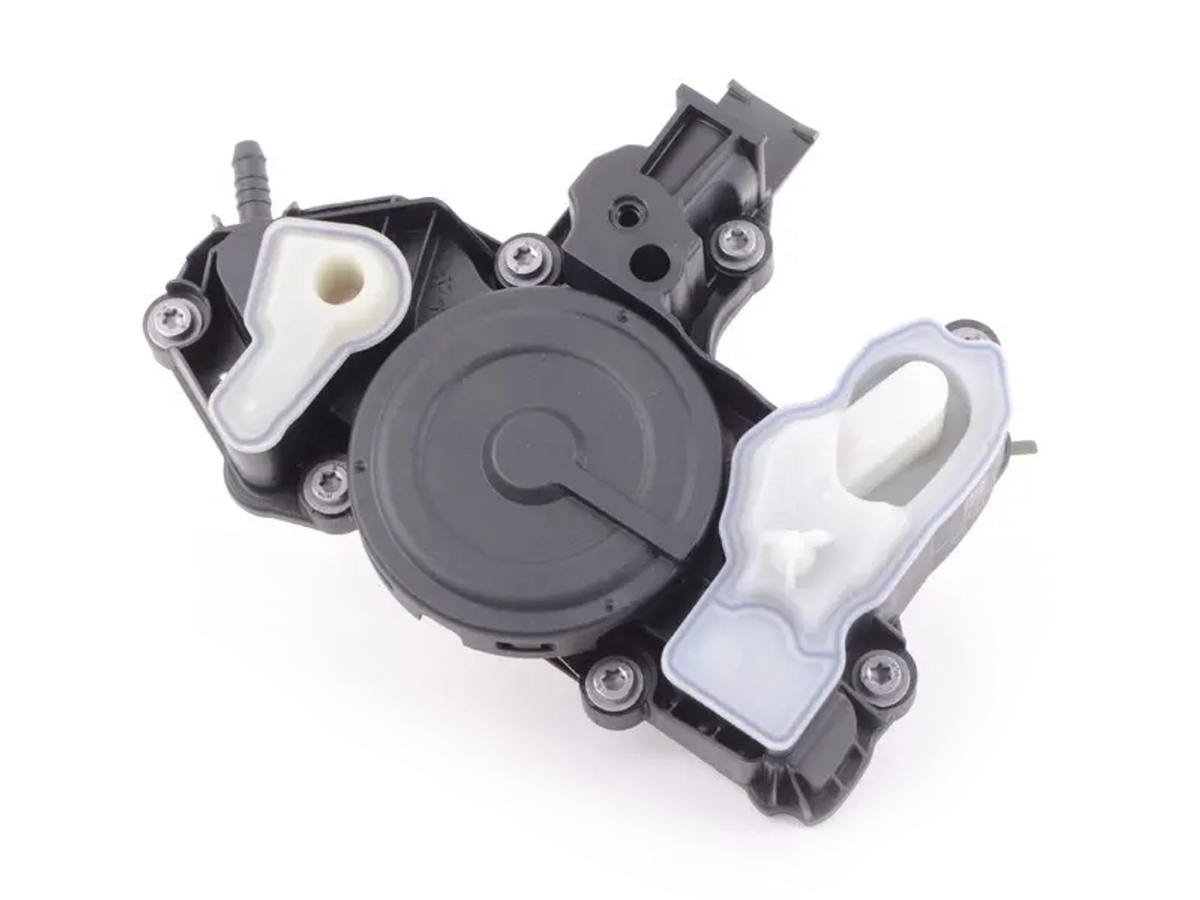 Genuine VWAG VAG PCV breather valve for EA888 Gen3 engines, MQB platform, part number 06K1013495BM, engine part in image.