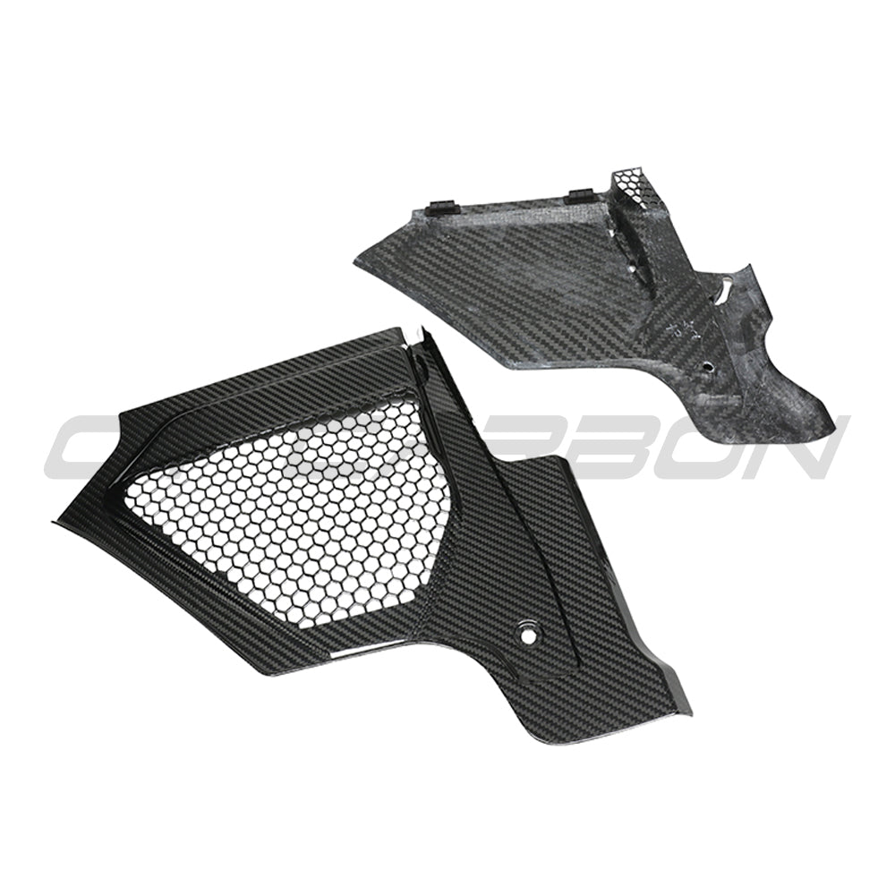 BMW G81 M3 Touring full carbon fibre engine dress-up kit by CT Carbon, showcasing sleek carbon fibre components.