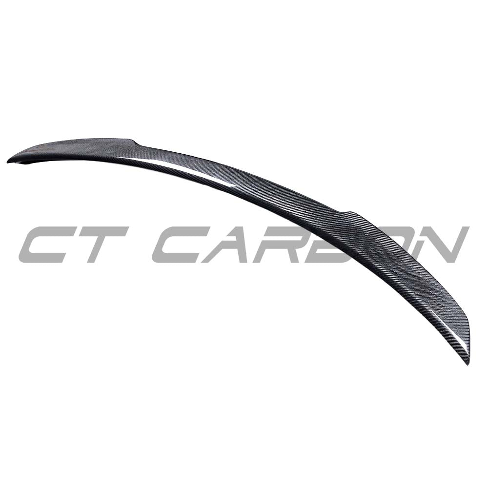 Carbon fiber spoiler for Mercedes C-Class W206 saloon 2021-2023 by CT Carbon, shown installed on the car's rear.