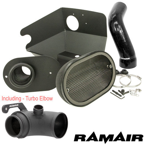 Ramair heat shield intake kit with turbo elbow and black intake hose for VW MK7 Golf GTI, Audi S3, Seat Leon Cupra, Skoda Octavia RS