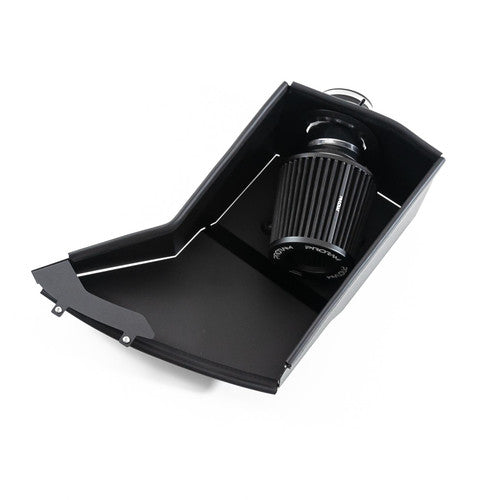 Ramair Proram cone air filter intake induction kit installed in an Audi TT 8J 2.0 engine bay, showcasing the high-performance filter.