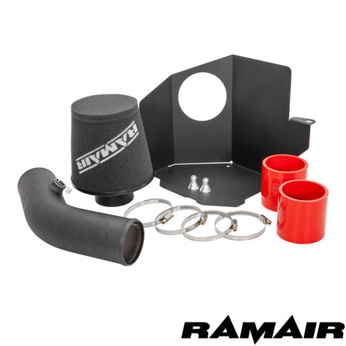 Ramair air filter induction intake kit installed in a Ford Fiesta ST MK8 1.5 Ecoboost engine bay, showcasing the performance upgrade.
