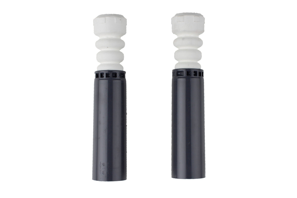 Bilstein B1 rear bump stops and dust covers for Audi A3, Mercedes C-Class Coupe, Skoda Octavia III, shown in image.