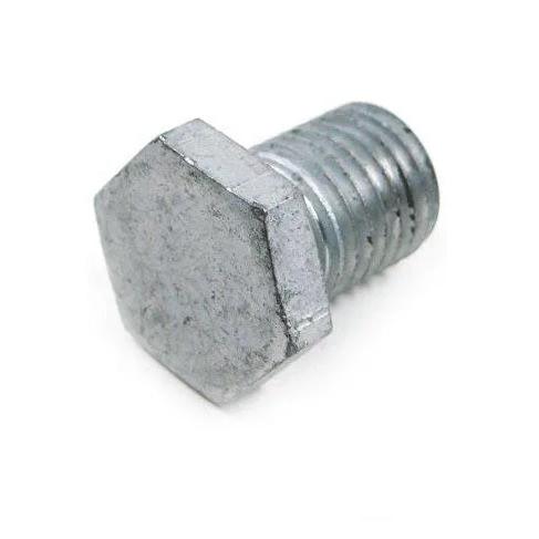 Genuine BMW sump plug 11137535106, metal automotive drain plug for BMW engines, showing the threaded component and sealing surface.