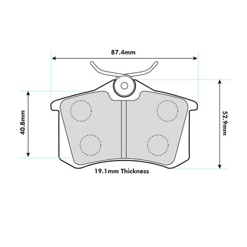 PBS Performance Brake Pads for Audi A1, A2, A3, A4, A6, A8 models, rear Lucas brake pad set, part number 1192