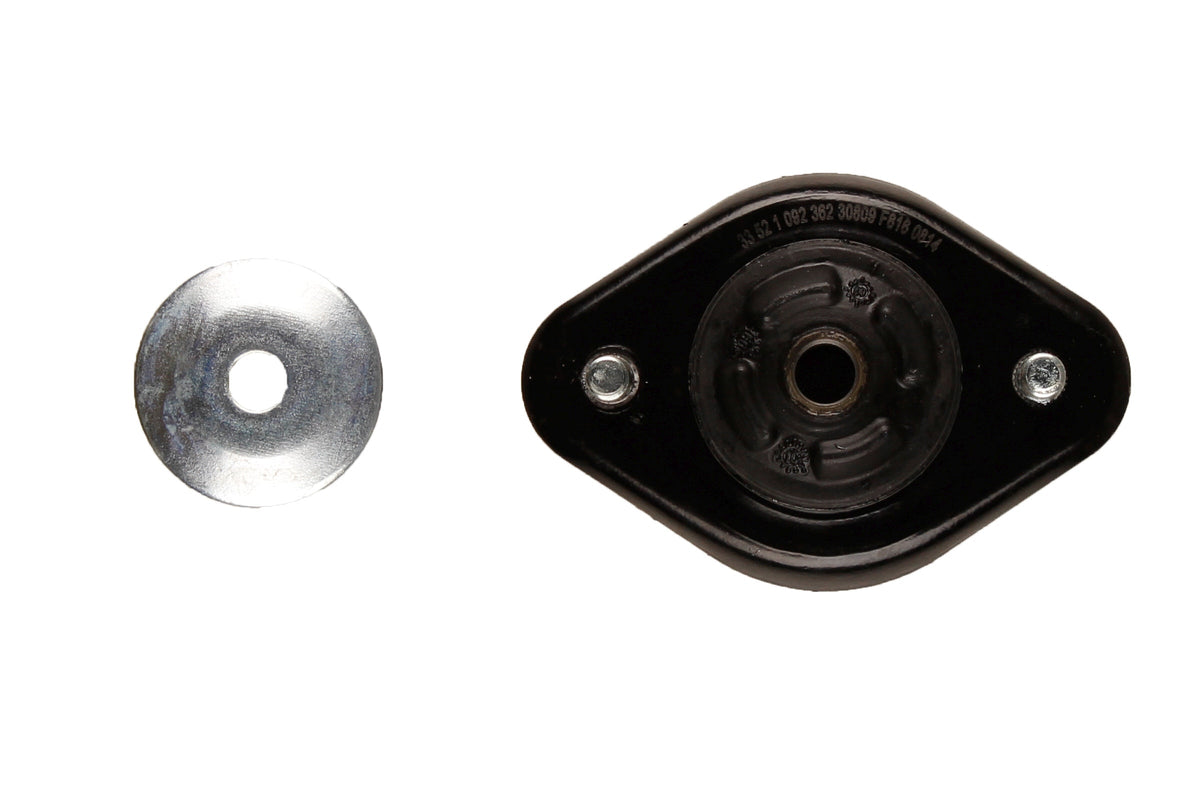 Bilstein B1 rear suspension top mount for BMW 3 Series E30, part number 12-244713, shown installed on vehicle.