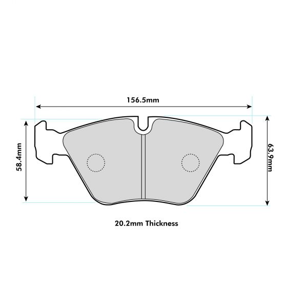 BMW E46 330cd front brake pads by PBS, Performance Brake Solutions, featuring high-quality replacement brake pads for optimal stopping power.