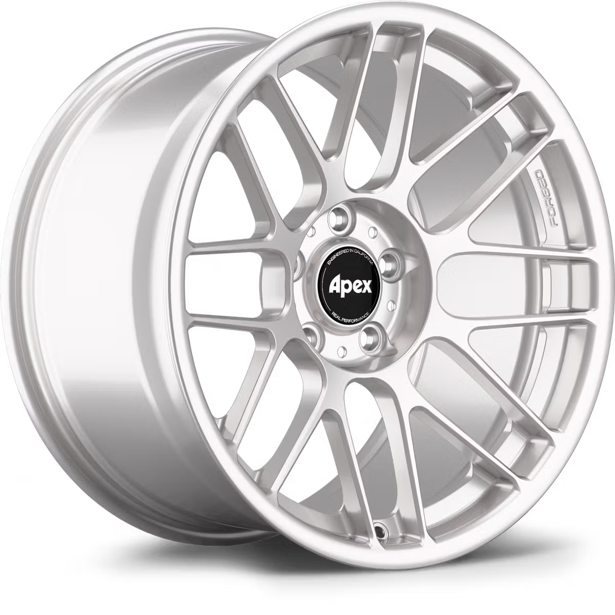 Apex ARC-8RT forged alloy wheels with a sleek matte finish, showcasing their multi-spoke design for high-performance vehicles.