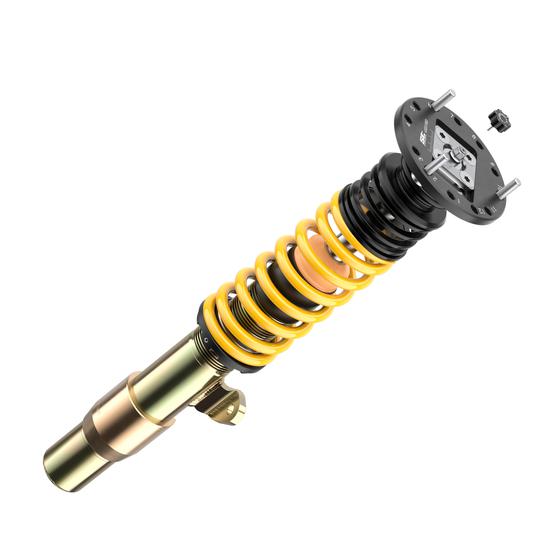 ST XTA PLUS coilovers for BMW E92/E90 M3 with adjustable damping and top mounts, featuring a sleek coilover design.