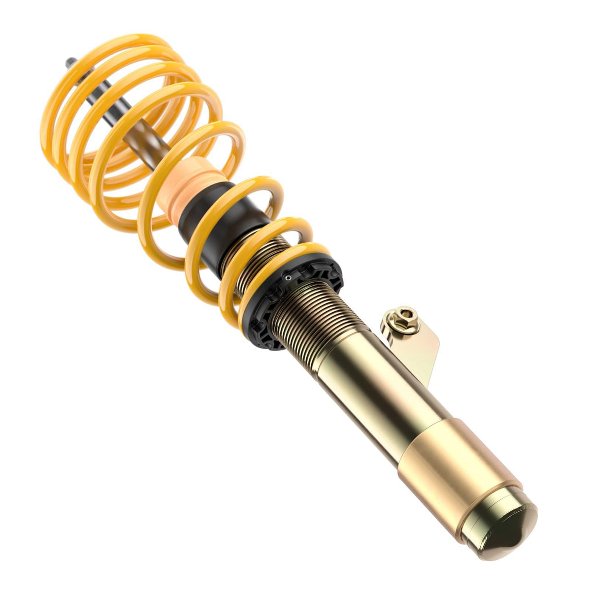 ST Suspension coilovers for BMW F20/F21 M135i, F22/F23 M235i, F30/F31 340i, and F32/F33/F36 440i models, front view.