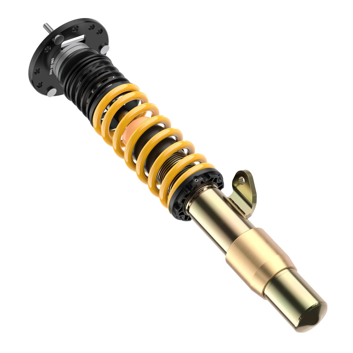 ST Suspension coilovers with adjustable damping and top mounts for BMW E92/E90 M3, featuring coil spring shocks in the image.