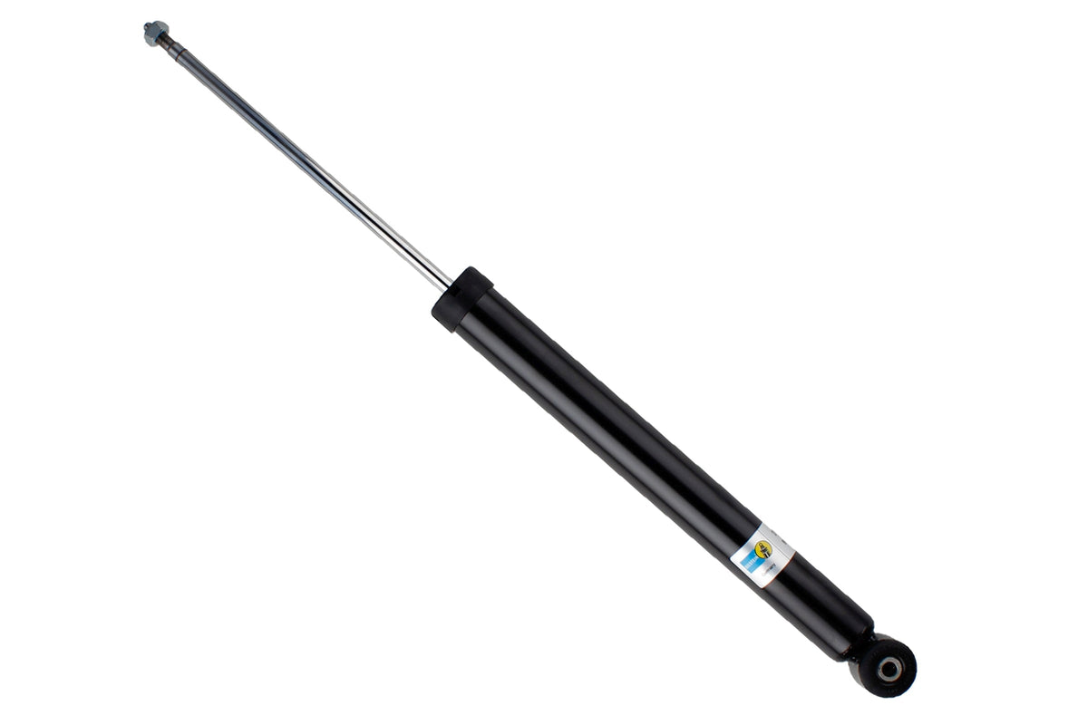 Bilstein B4 rear shock absorber for Audi A3, showing the metal coil and mounting components in a detailed view.