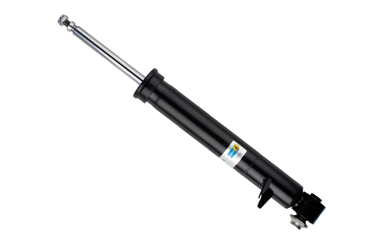 Bilstein B4 rear shock absorber for BMW X5 F15, showing the black metal shock component with mounting points.