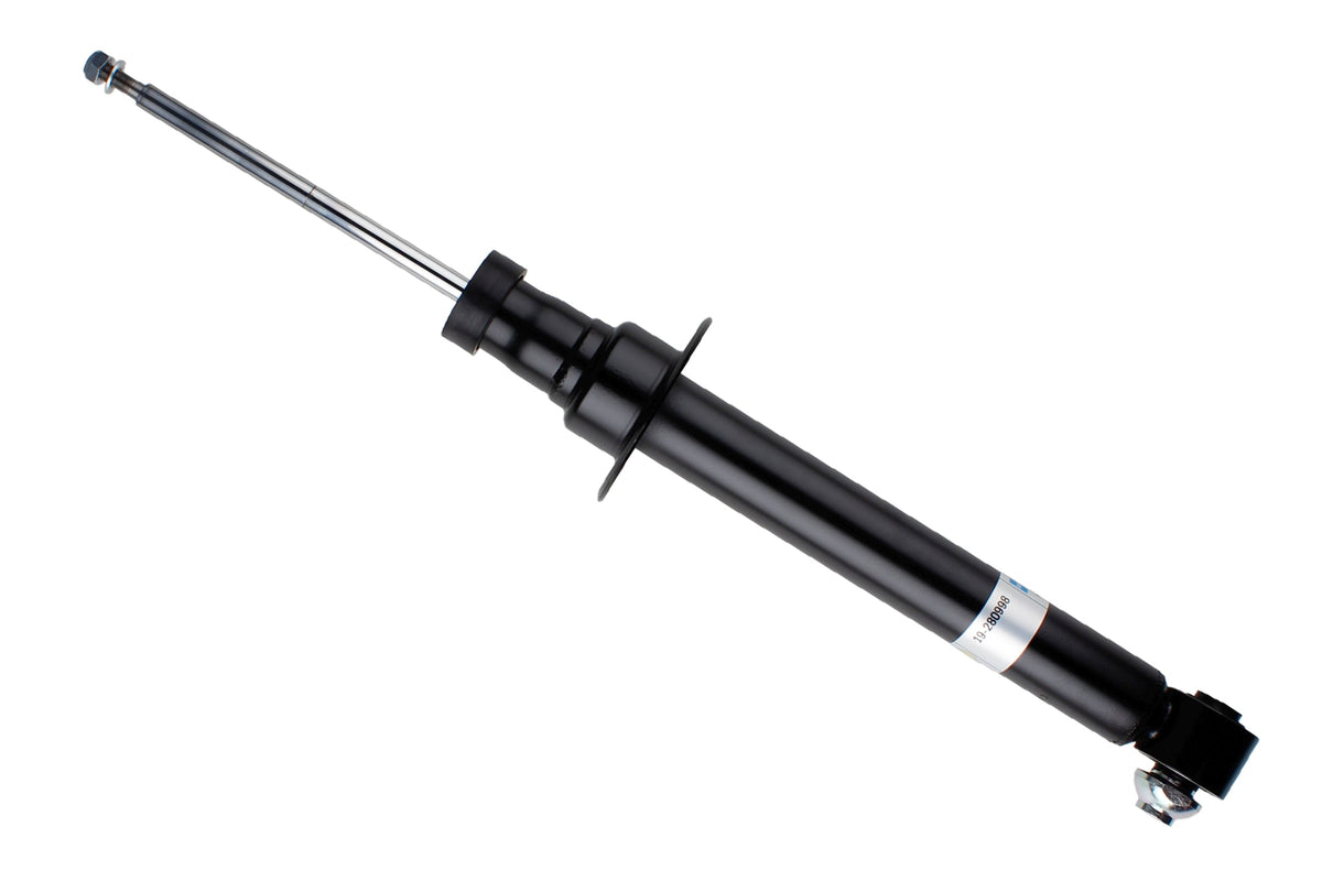 Bilstein B4 rear shock absorber for BMW 5 Series G30 with sport suspension, shown with mounting components.