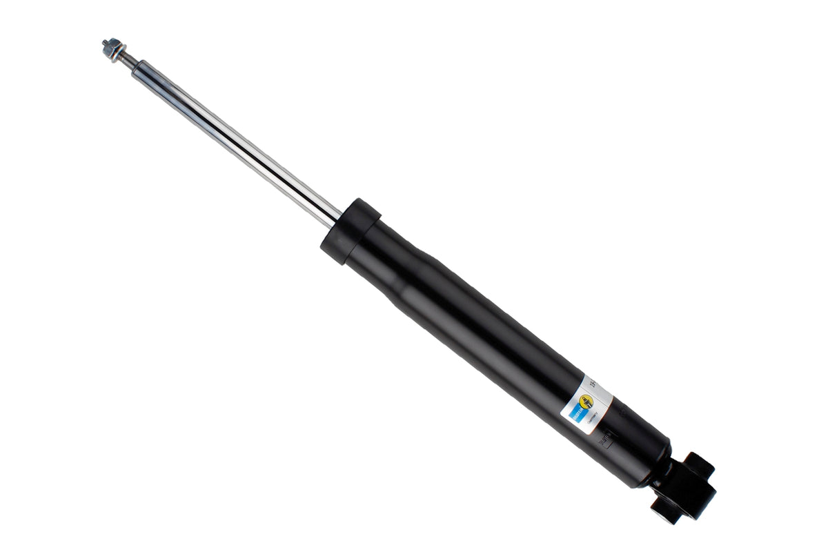 Bilstein B4 rear shock absorber for Porsche Cayenne 9YA, high-performance suspension component, visible with metal and rubber parts.