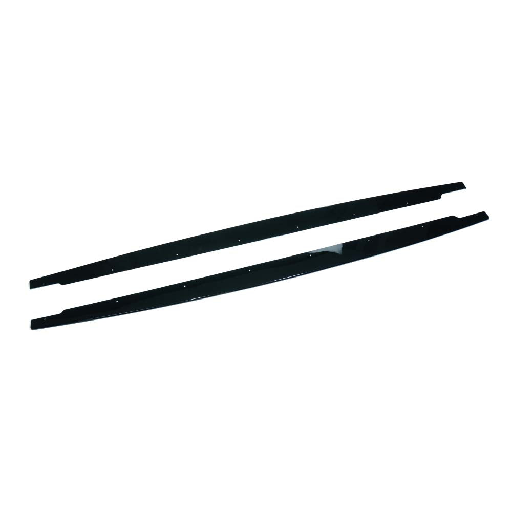 BMW M3 E90/E92 2006-2013 GLOSS BLACK side skirts by CT Carbon, showing sleek, aerodynamic design for enhanced vehicle style.