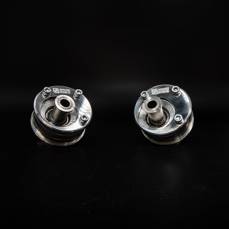 Suspension Secrets BMW G87 M2 full kinematics kit showing adjustable suspension components and mounting hardware.