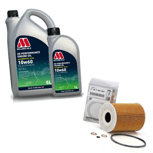 Nineteen72 Performance BMW M3 E90, E92, E93 S65 V8 service kit with filters and parts for minor maintenance.