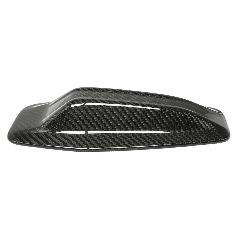 BMW G26 4 Series 2021+ dry carbon fiber antenna cover by CT Carbon, showing sleek, textured carbon fiber design on the accessory.