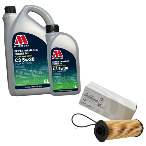 BMW B58 Gen 1 Minor Service Kit by Nineteen72 Performance, including filters and components for M140i, M240i, 340i, and 440i models