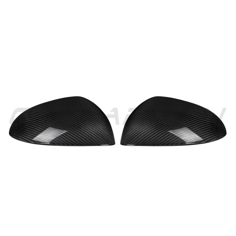 Mercedes W206 C-Class 2021+ CT Carbon pre-preg carbon fiber mirror with sleek, aerodynamic design and glossy finish.