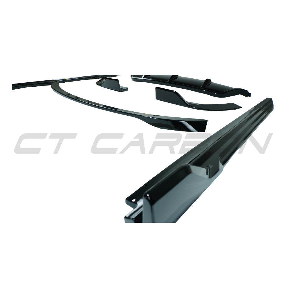 BMW X6 F16 2014-2018 CT Carbon full gloss black kit, featuring sleek trim parts for enhanced style and aerodynamics.