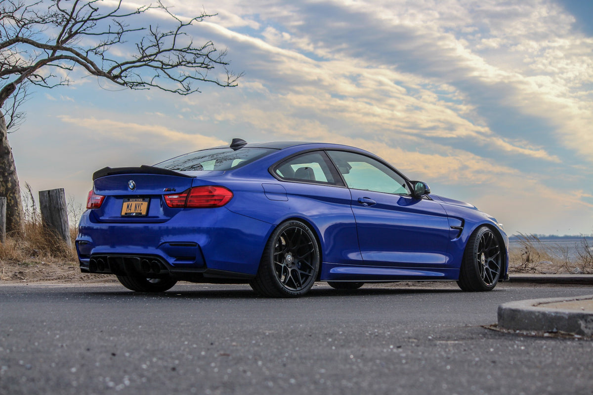 HRE Performance Wheels FF01 wheel with a sleek multi-spoke design, shown in a close-up view.