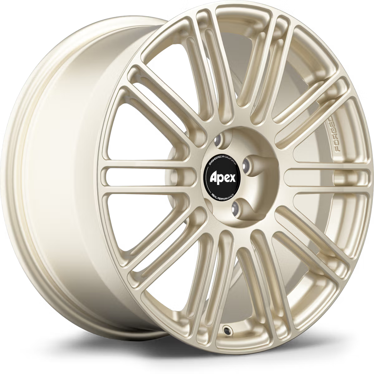 Apex TC-10RT forged alloy wheels with a sleek, modern design and multi-spoke pattern, shown on a vehicle.