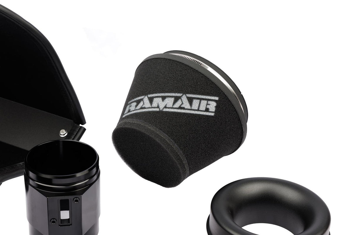 Ramair induction kit panel air filter for BMW 128ti, 135i, and Mini Cooper GP F56, showing the high-performance filter element.