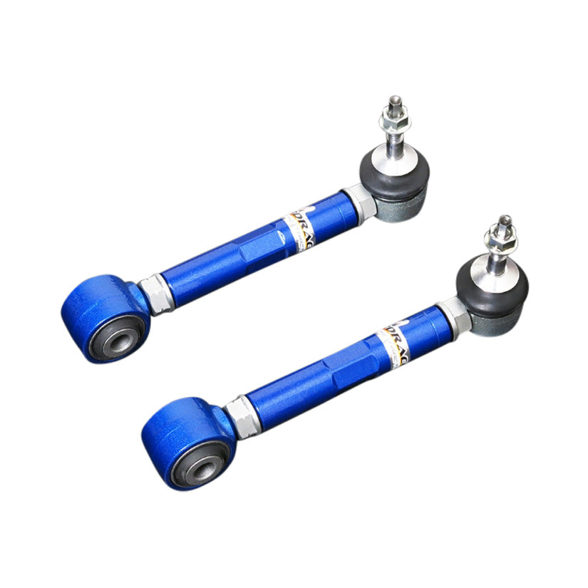 Hardrace 7308 adjustable toe arm for BMW X5 E53, close-up of the black metal component with mounting points.
