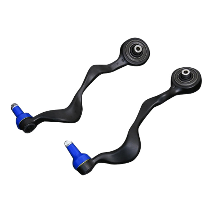 Hardrace Q0122 control arm for BMW 1 Series E8x and BMW 3 Series E90/E91/E92/E93, showing the metal control arm with bushings.