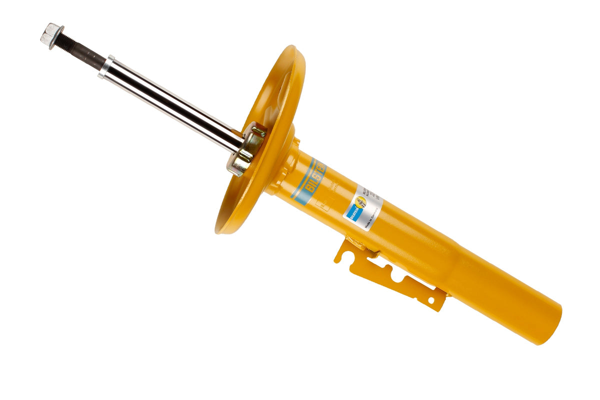Bilstein B8 Performance front shock absorber for Porsche Boxster 986, showing the durable metal body and mounting components.