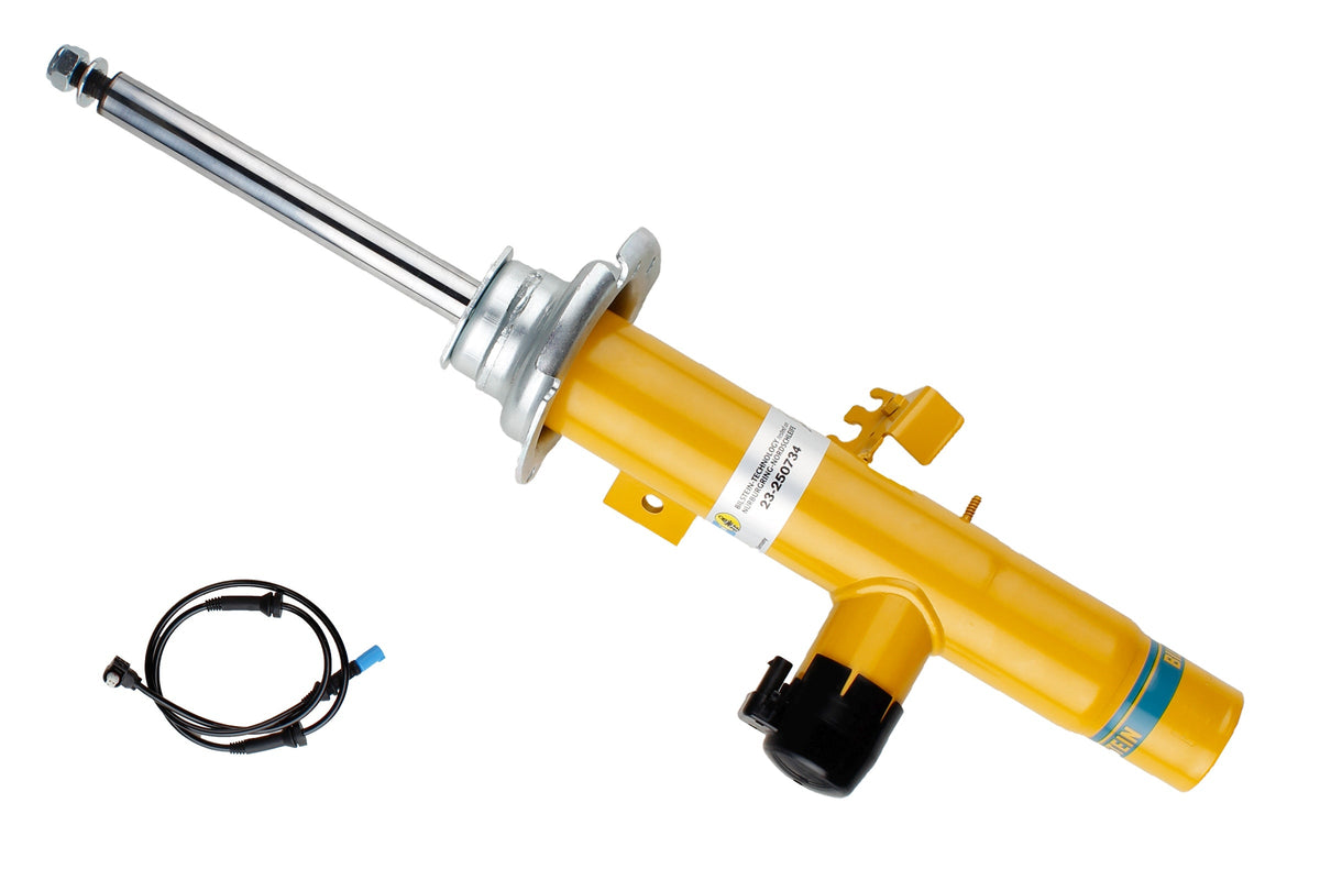 Bilstein B4 Damptronic rear shock absorber for Porsche 911 (991) model, showing the shock absorber component in black with mounting details.