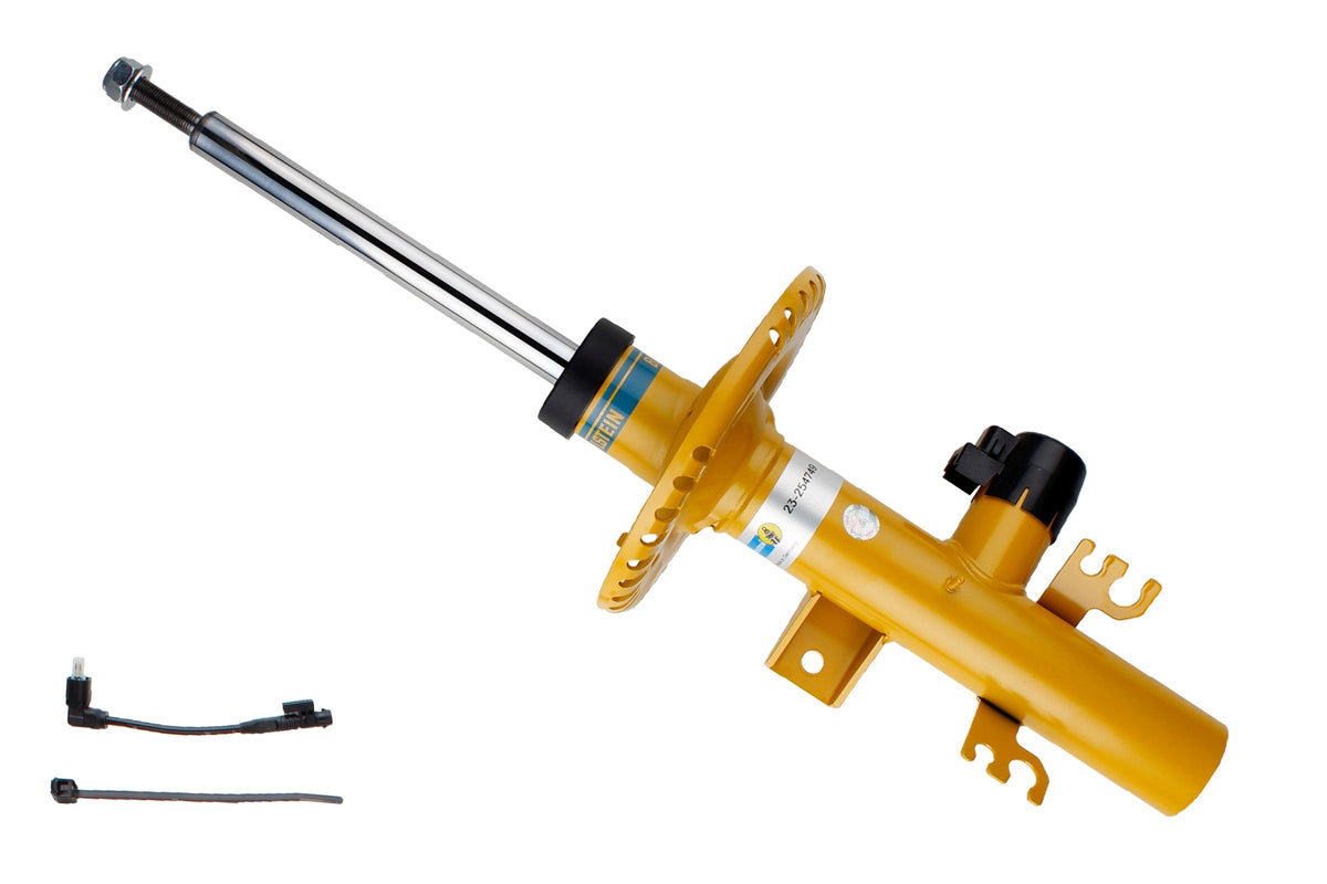 Bilstein B4 Damptronic rear shock absorber for Porsche Cayman and Boxster 981, showing the shock with mounting components.
