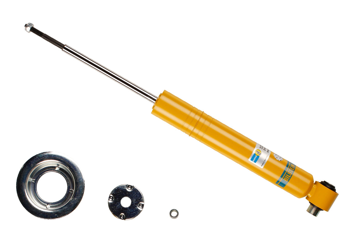 Bilstein B8 rear shock absorber for BMW 5 Series E34, showcasing the durable shock absorber with mounting components.