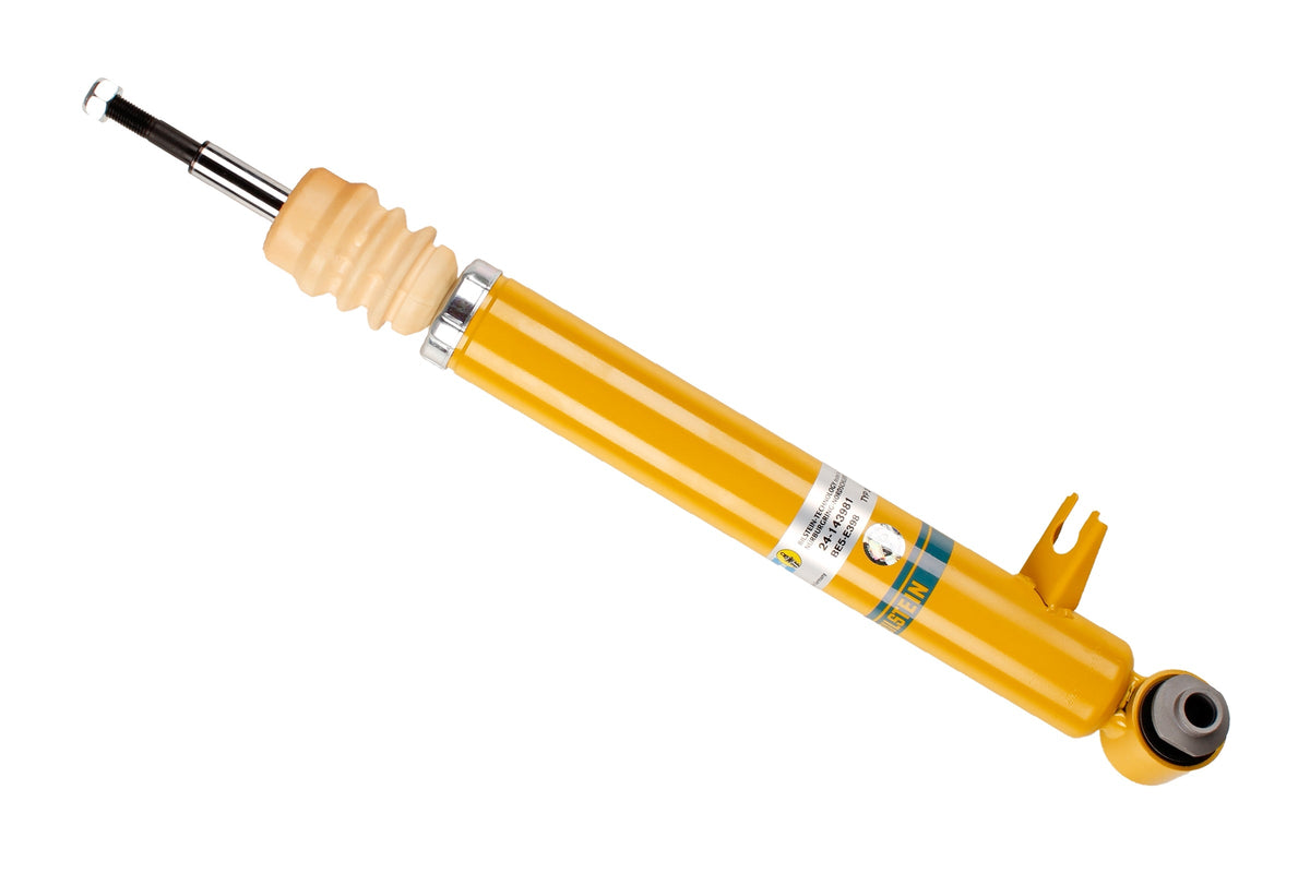 Bilstein B8 rear shock absorber for BMW X5 E70 and X6 E71/E72, showing the durable metal body and mounting components.