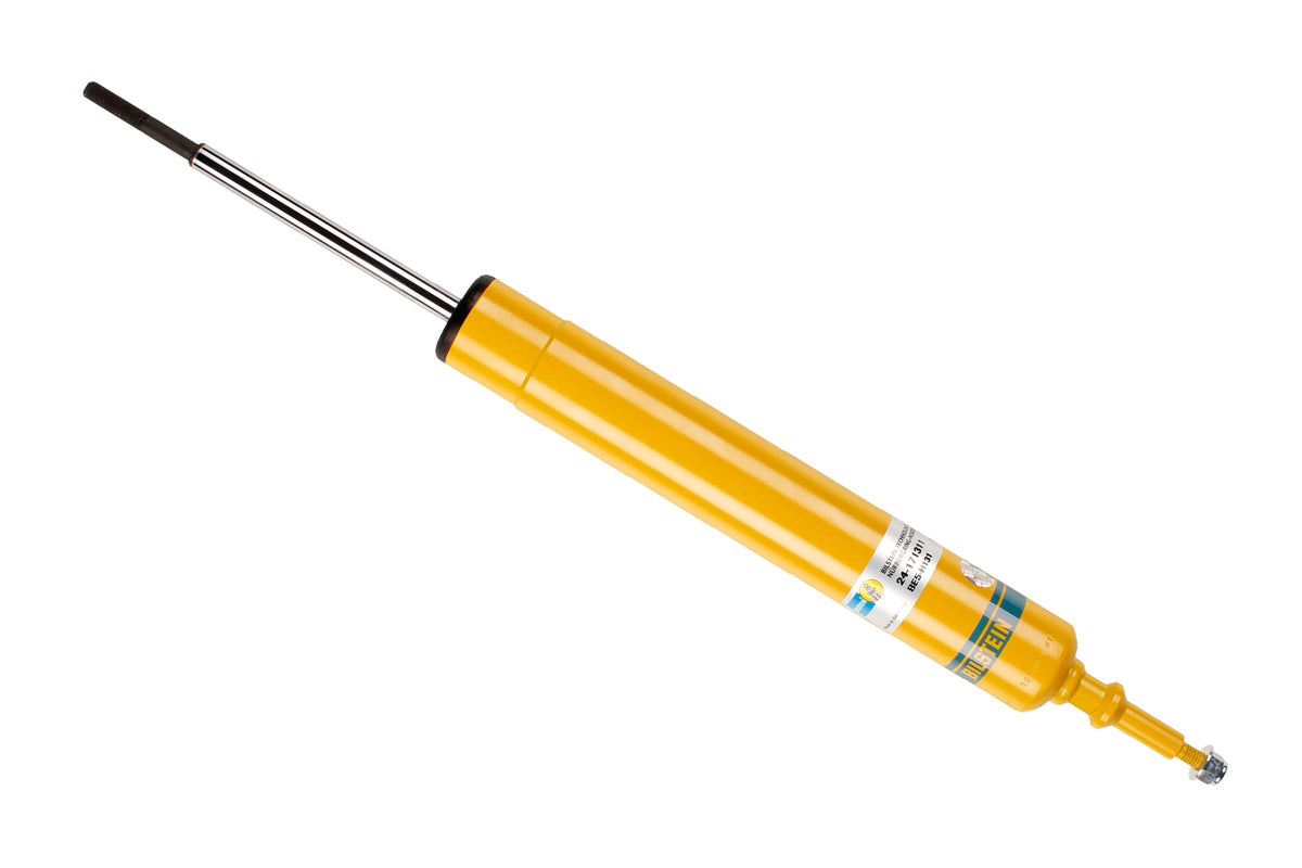 Bilstein B6 rear shock absorber for BMW X1 E84, high-performance suspension component with durable metal and rubber parts.
