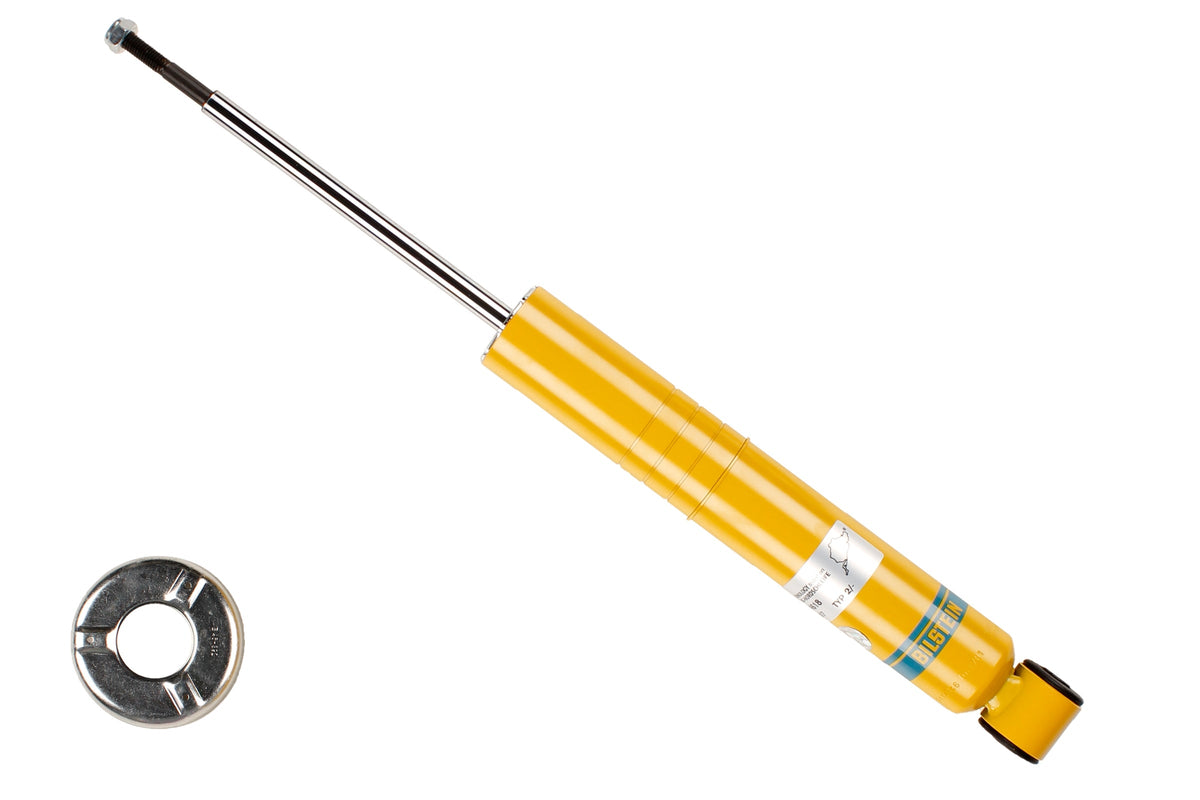 Bilstein B8 rear shock absorber for BMW 3 Series E21, showing the durable shock absorber component with mounting hardware.