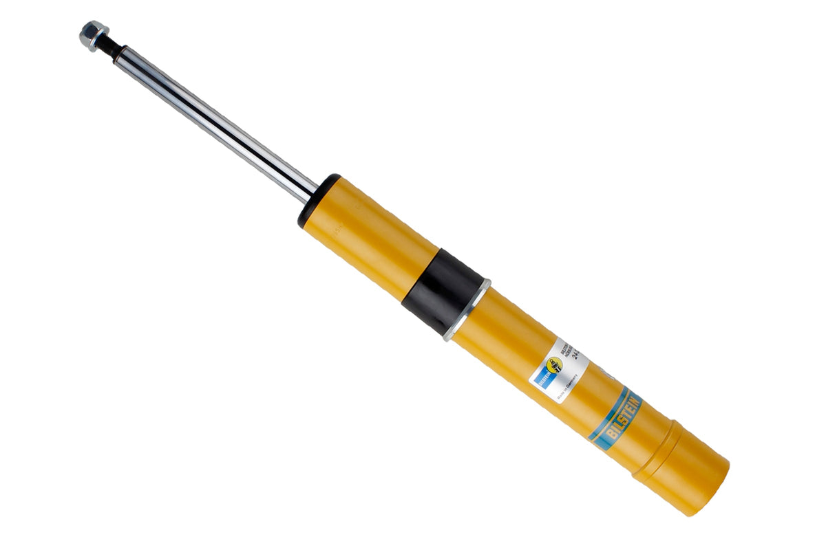 Bilstein B6 front shock absorber for Porsche Cayenne 9YA, shown in the image with its coil spring and metal body.