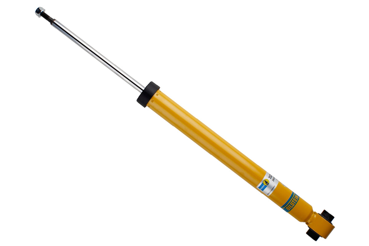 Bilstein B6 rear shock absorber for Audi A6 C8, showcasing the durable shock absorber with mounting components.