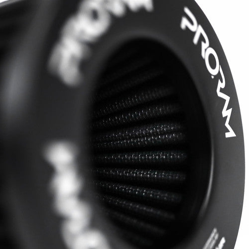 Ramair Proram SR induction kit installed in a Toyota C-HR and Corolla 1.8 Hybrid, showing the air intake components and branding.