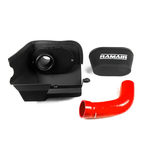 Ramair air filter and heat shield intake kit with red intake hose for VW MK7 Golf GTI, R, Audi A3, S3 8V, Seat Leon Cupra, Skoda Octavia RS