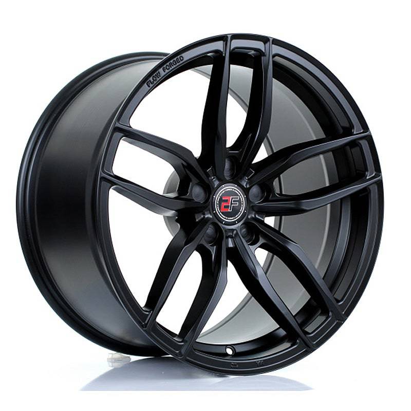 2Forge ZF3 semi-forged car wheels in matte black, featuring a stylish multi-spoke design and alloy construction.