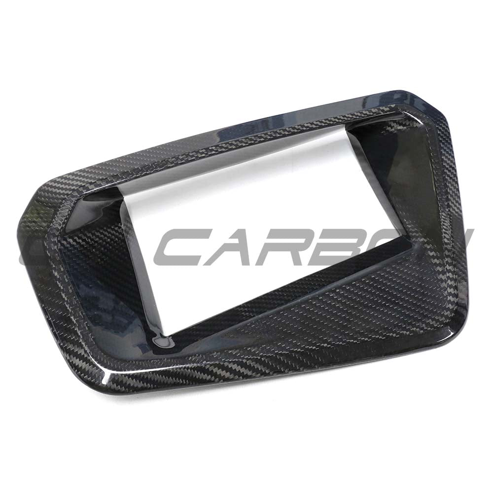 BMW G87 M2 2023 dry carbon fiber heads up display cover by CT Carbon, showcasing sleek, textured carbon fiber material.