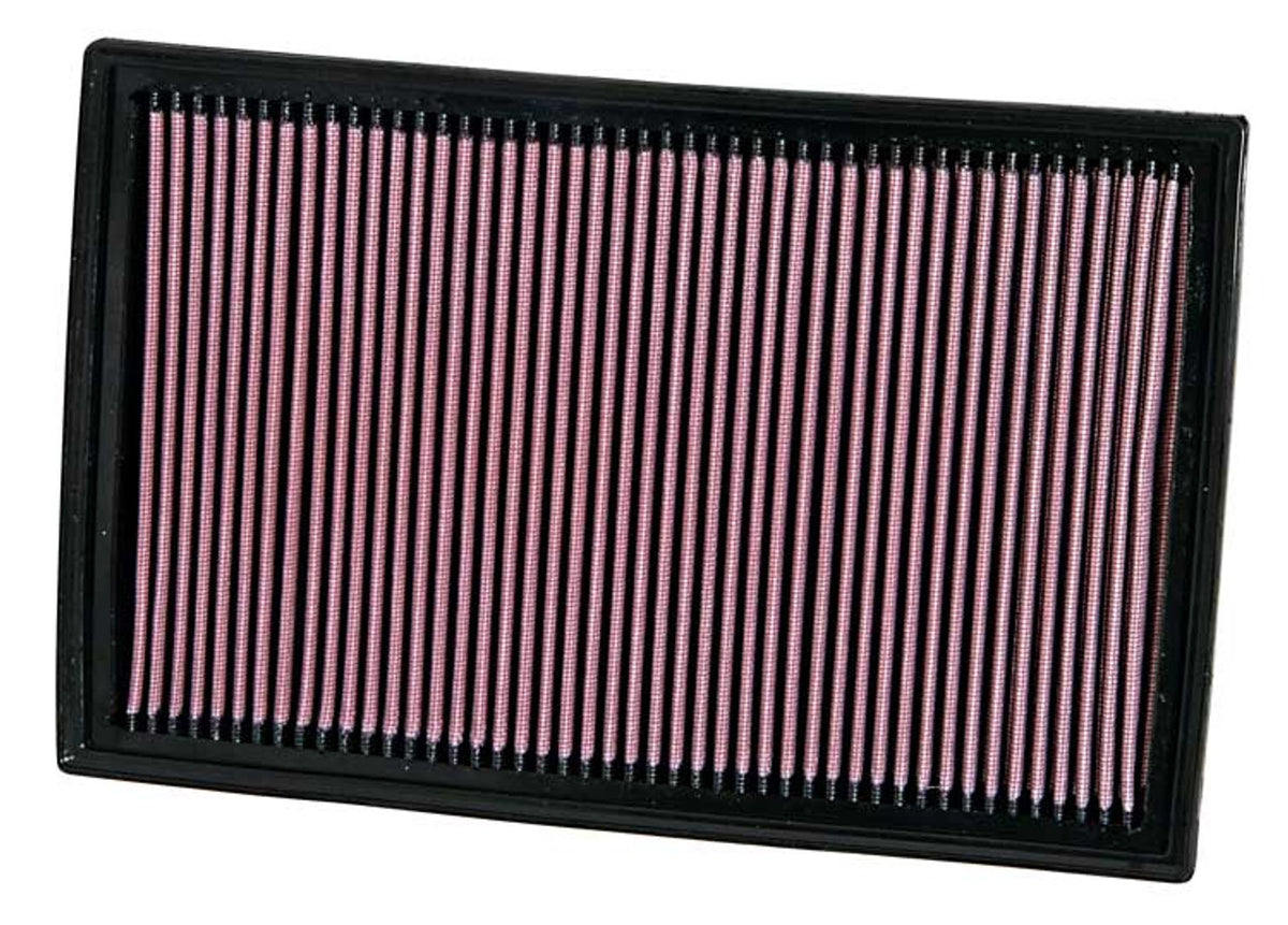 K&N panel air filter for Audi RS3 8V, high-performance replacement filter with cotton media for improved airflow and filtration.