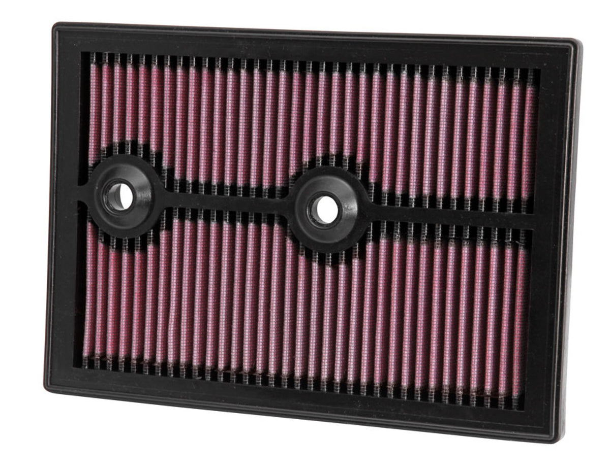 K&N panel air filter for Audi A3 8V, high-performance replacement filter for improved airflow and engine efficiency.