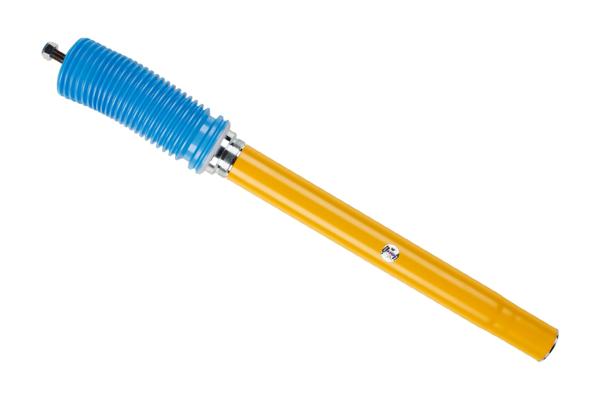 Bilstein B6 front shock absorber for BMW 3 Series E30, showing the durable shock absorber with mounting components.