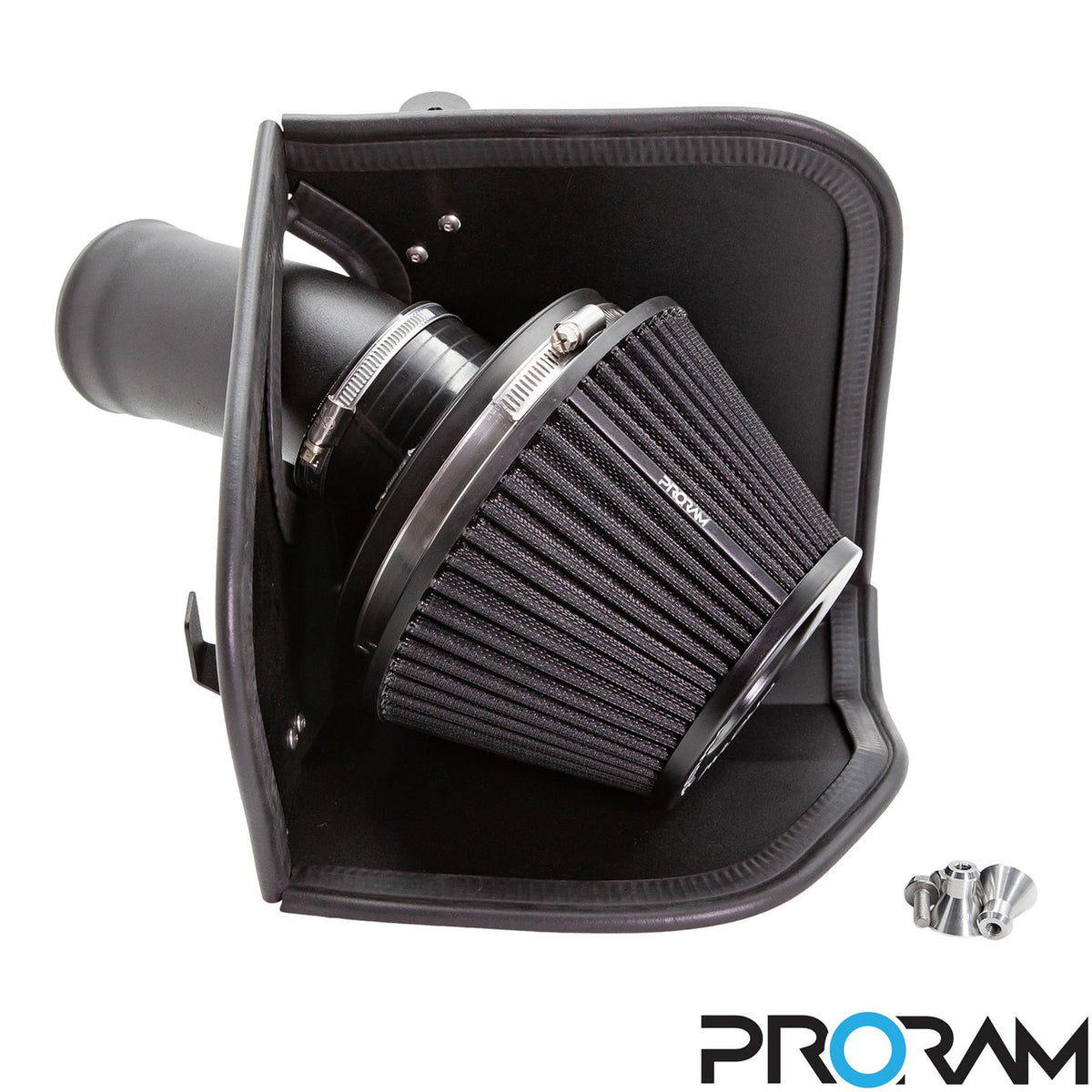Ramair PRORAM air filter intake kit for F56 Mini One 1.2T, showing the induction kit with filter and piping.